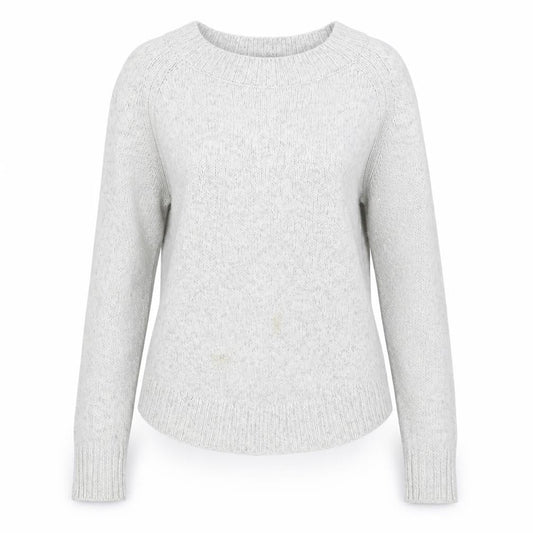 Jigsaw Womens Grey Wool Crew Neck Pullover Jumper Size S