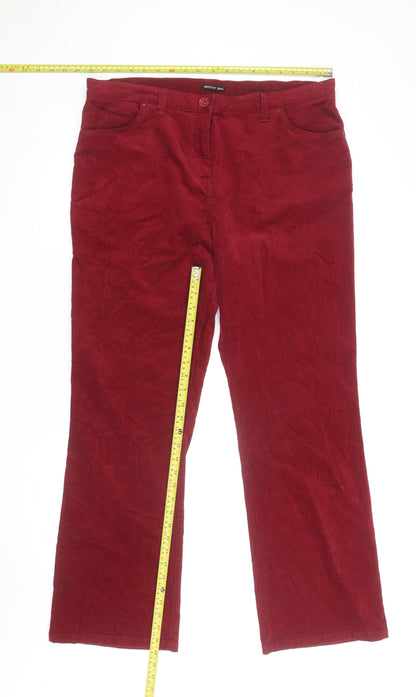 Marks and Spencer Women’s Red Corduroy Straight Jeans Size 18