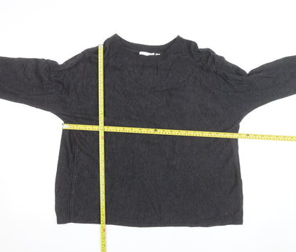 The White Company Women's Grey Crew Neck Jumper Size 16 Wool Blend