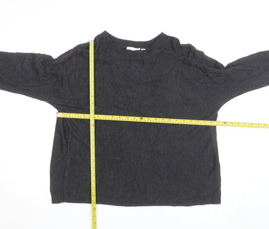 The White Company Women's Grey Crew Neck Jumper Size 16 Wool Blend