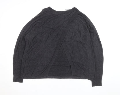 The White Company Women's Grey Crew Neck Jumper Size 16 Wool Blend