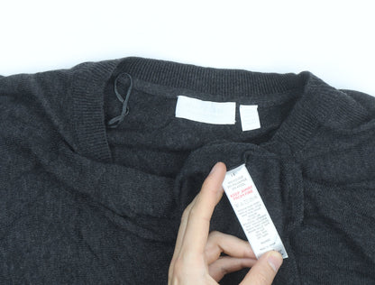 The White Company Women's Grey Crew Neck Jumper Size 16 Wool Blend
