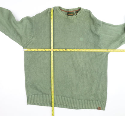 Timberland Men’s Green Cotton Crew Neck Jumper 2XL Pullover