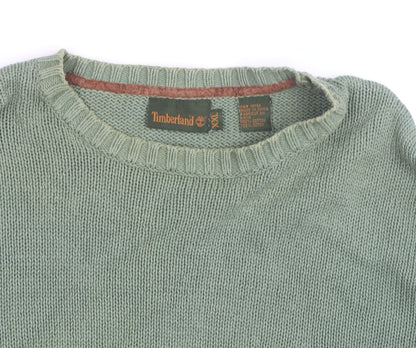 Timberland Men’s Green Cotton Crew Neck Jumper 2XL Pullover