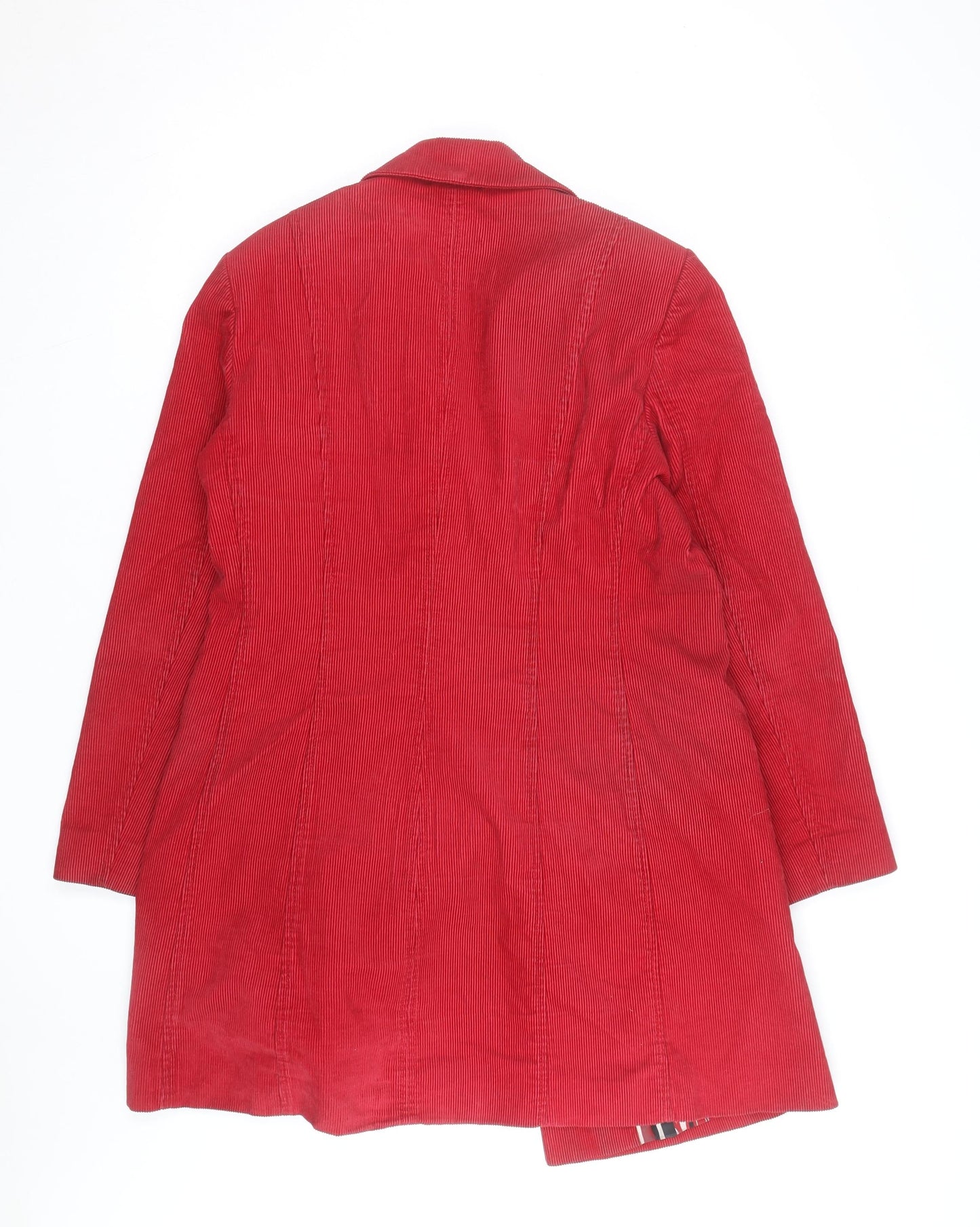 Marks and Spencer Per Una Red Corduroy Long Coat Women’s Size 14