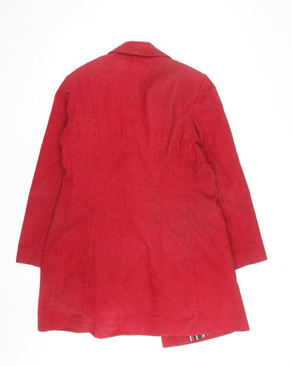 Marks and Spencer Per Una Red Corduroy Long Coat Women’s Size 14