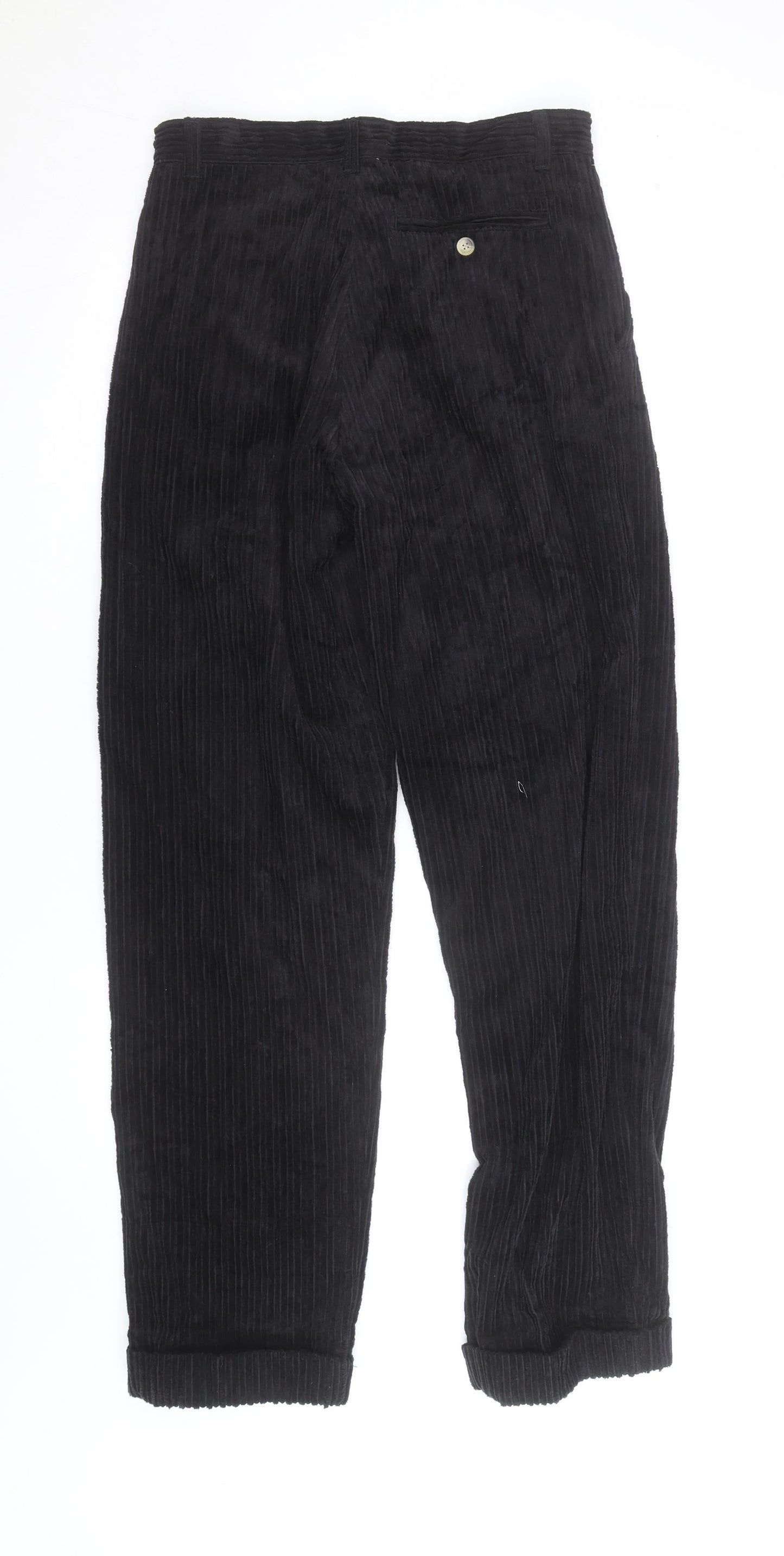 Club Montana Men's Black Corduroy Straight Leg Jeans 32W Regular Fit