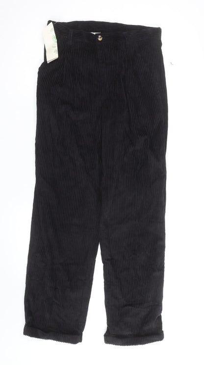 Club Montana Men's Black Corduroy Straight Jeans Size 33 Regular Fit