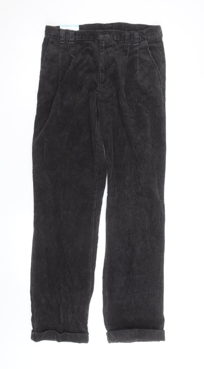 Wrangler Mens Black Corduroy Straight Jeans 32x31 Classic Fit