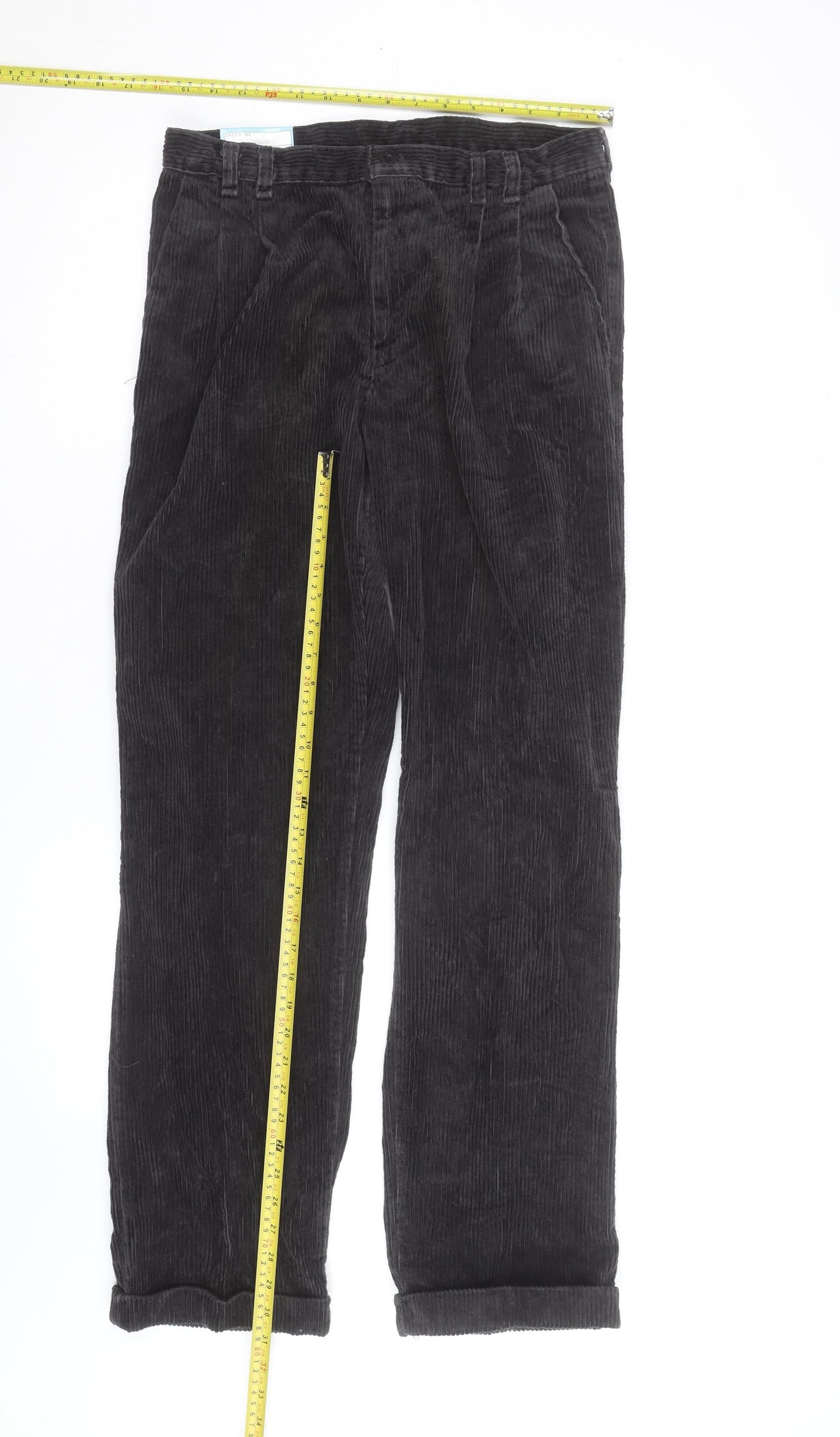 Wrangler Mens Black Corduroy Straight Jeans 32x31 Classic Fit