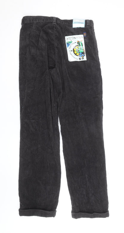 Wrangler Mens Black Corduroy Straight Jeans 32x31 Classic Fit
