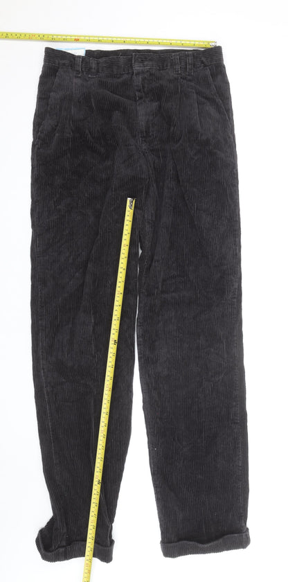 Wrangler Mens Black Corduroy Straight Jeans Size 32x31 Classic Fit