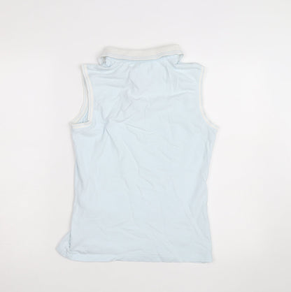 Tommy Hilfiger Women Blue Sleeveless Polo Shirt Size 12