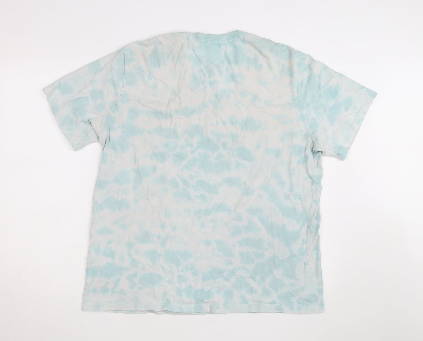 Levi's Men Blue Tie-Dye Relaxed Fit Cotton T-Shirt Size L
