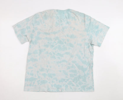 Levi's Men Blue Tie-Dye Relaxed Fit Cotton T-Shirt Size L