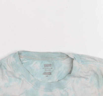 Levi's Men Blue Tie-Dye Relaxed Fit Cotton T-Shirt Size L