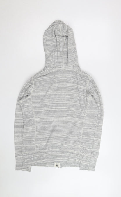 UNIQLO Men's Grey Full Zip Hoodie Size M Lightweight Cotton Blend