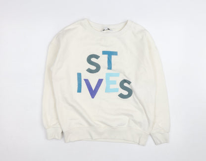 Next Men's Ivory St Ives Graphic Sweatshirt XS Regular Fit