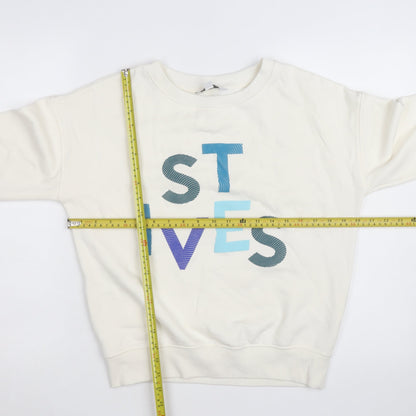 Next Men's Ivory St Ives Graphic Sweatshirt XS Regular Fit