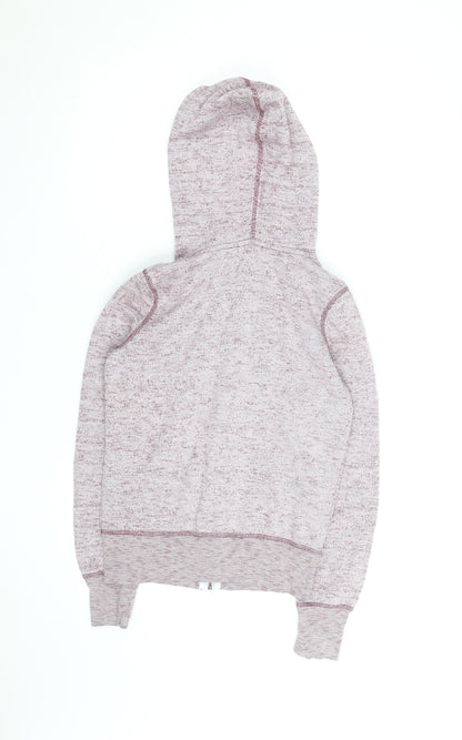 Brave Soul Men’s Pink Full Zip Hoodie XS Regular Fit
