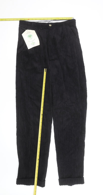 Club Montana Mens Black Corduroy Straight Jeans Size Regular