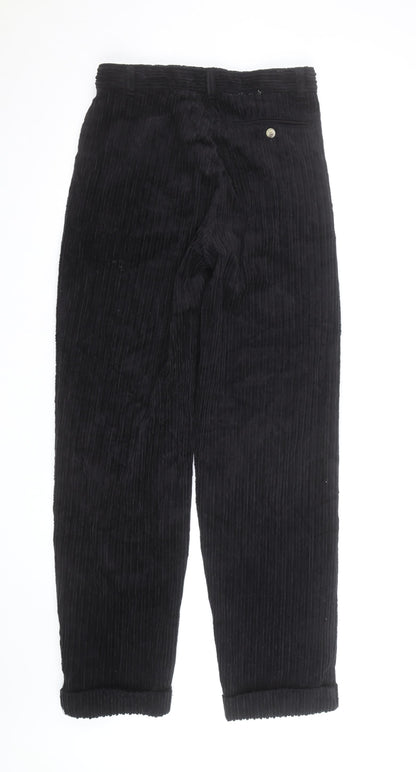 Club Montana Mens Black Corduroy Straight Jeans Size Regular