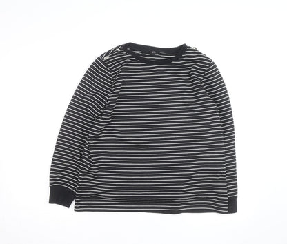 River Island Women's Black Striped Crew Neck Jumper Size M