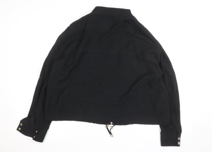 Next Women's Black Bomber Jacket Size 14 Lightweight Casual
