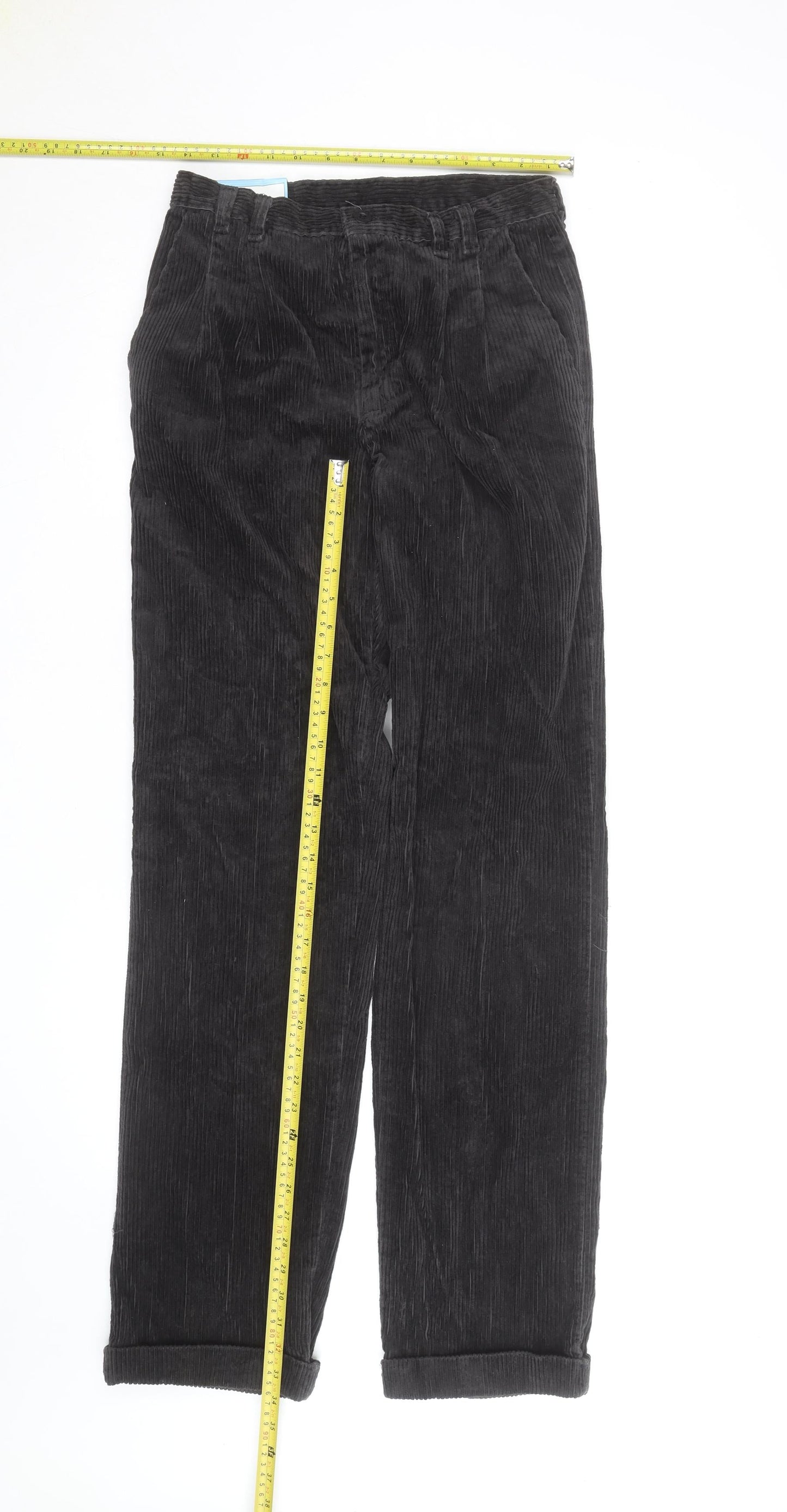 Wrangler Men's Black Corduroy Straight Leg Jeans 30x34 Regular Fit