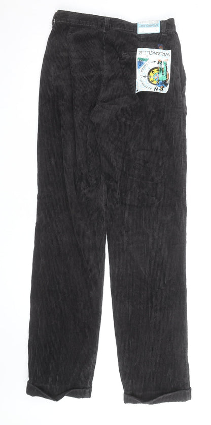 Wrangler Men's Black Corduroy Straight Leg Jeans 30x34 Regular Fit