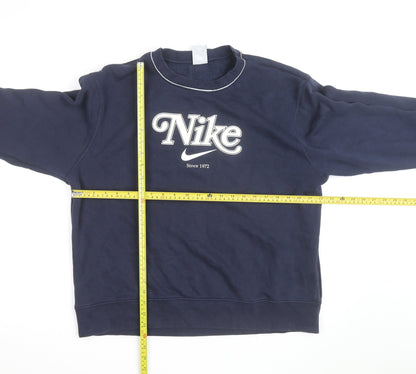 Nike Men's Blue L Pullover Sweatshirt Crew Neck Sports Fleece