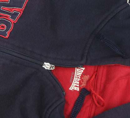 Lonsdale Men’s Blue Full Zip Hoodie Large Sports Fleece