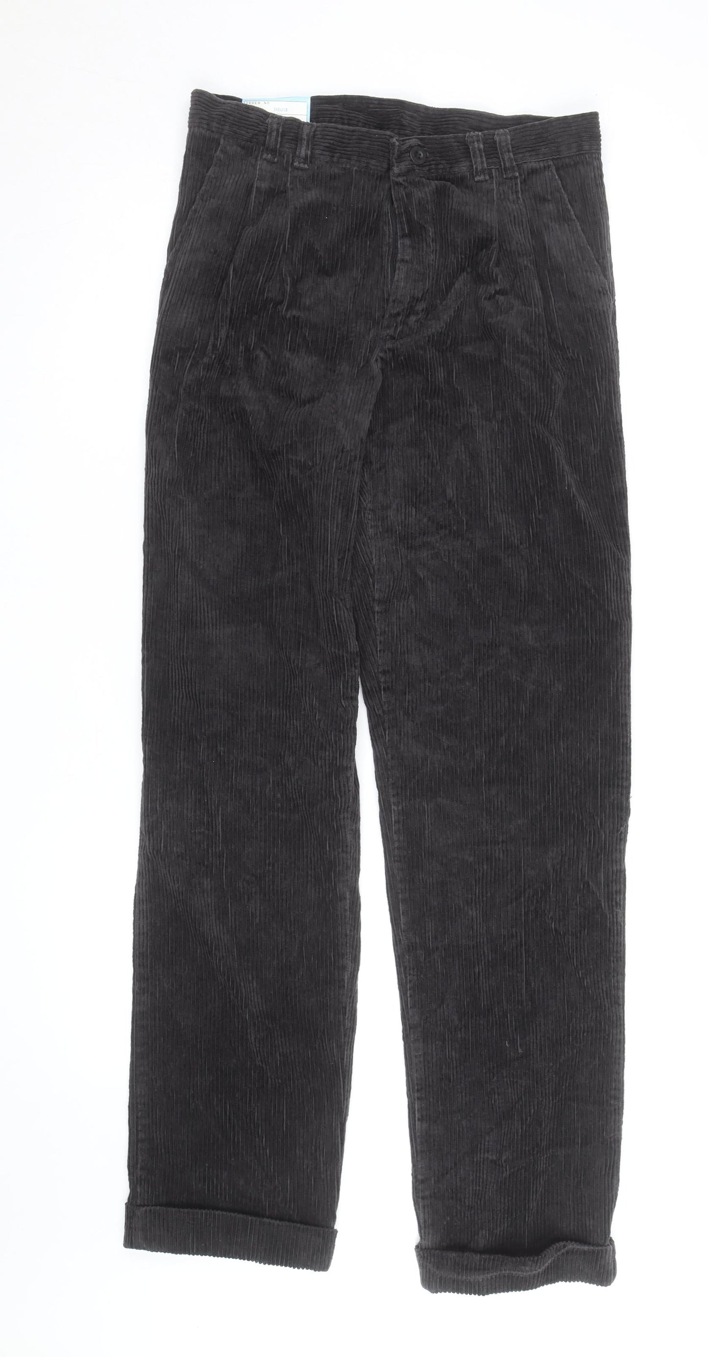 Wrangler Men's Black Corduroy Straight Leg Jeans 32W 34L Regular Fit