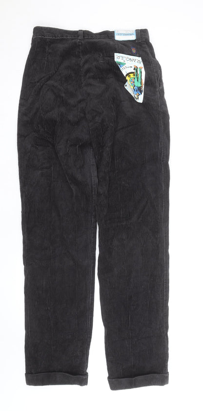 Wrangler Mens Black Corduroy Straight Jeans 30x32 Regular Fit Retro