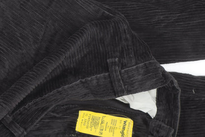 Wrangler Mens Black Corduroy Straight Jeans 30x32 Regular Fit Retro