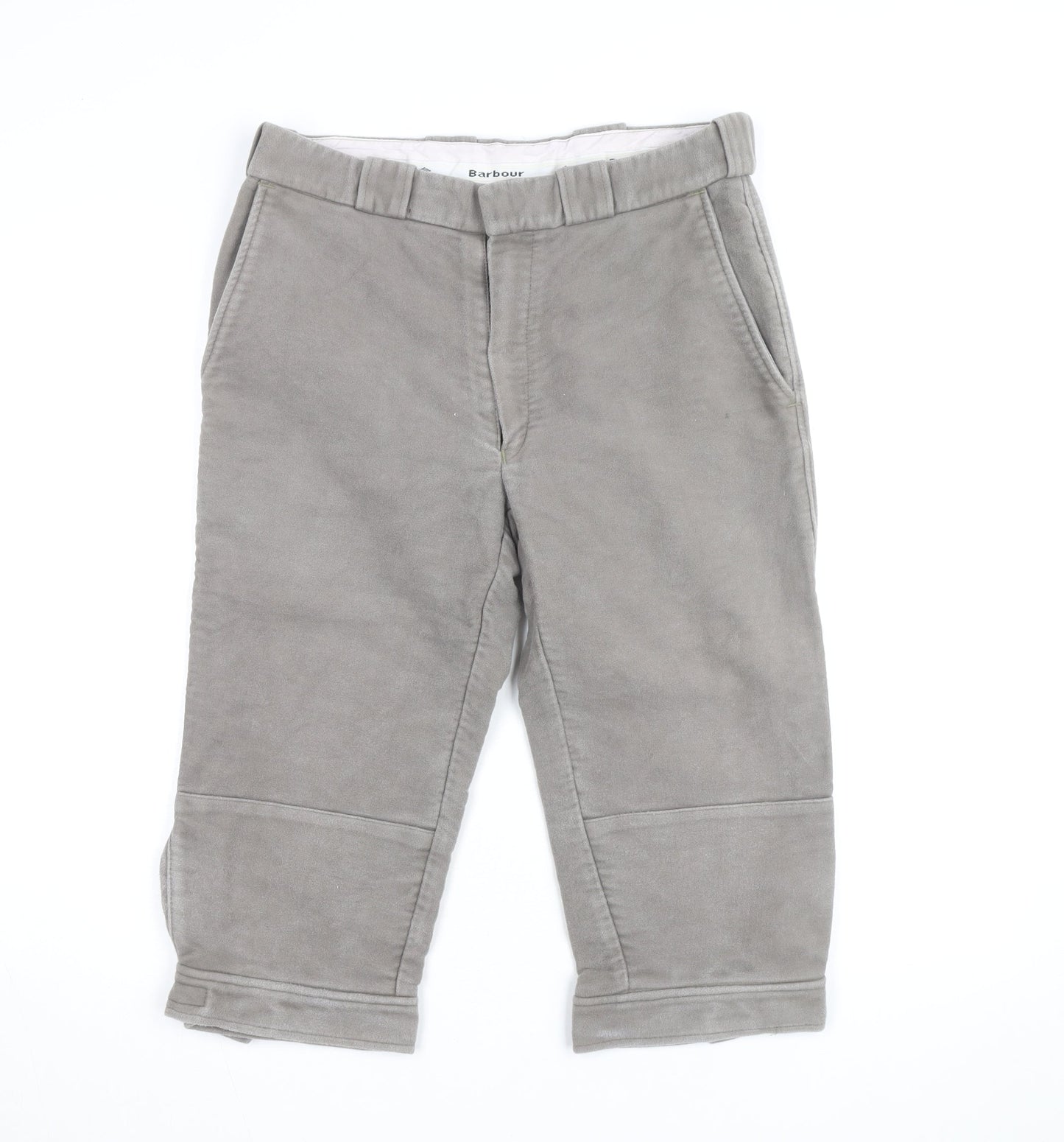 Barbour Men Grey Cotton Chino Shorts Size 32 Regular Fit