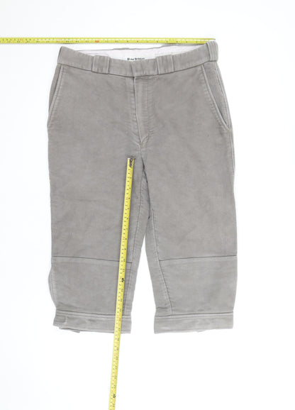 Barbour Men Grey Cotton Chino Shorts Size 32 Regular Fit
