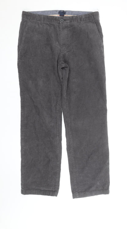 IZOD Men's Grey Corduroy Straight Fit Jeans W34 L32
