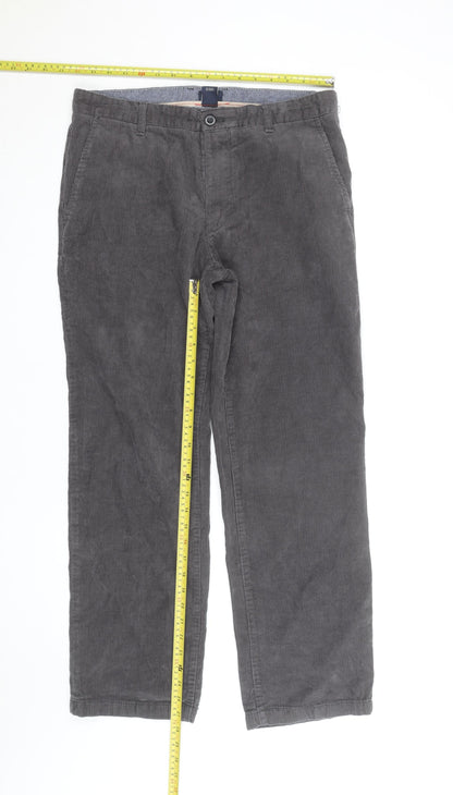 IZOD Men's Grey Corduroy Straight Fit Jeans W34 L32