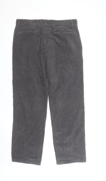 IZOD Men's Grey Corduroy Straight Fit Jeans W34 L32