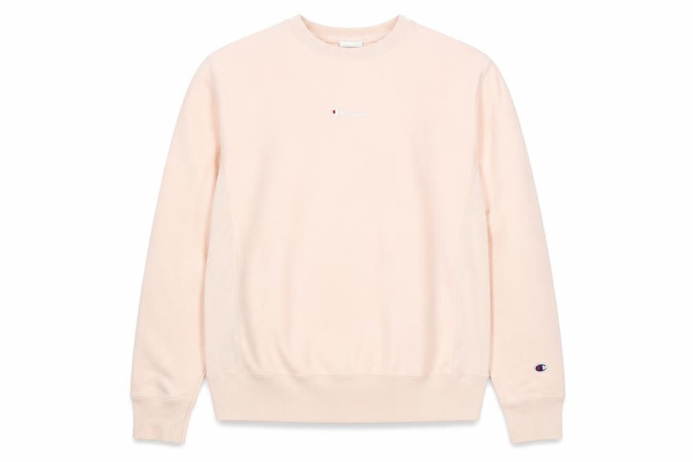 Champion Men's Beige Crew Neck Pullover Sweatshirt Medium