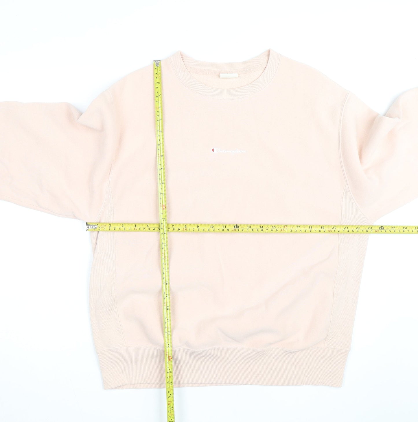 Champion Men's Beige Crew Neck Pullover Sweatshirt Medium