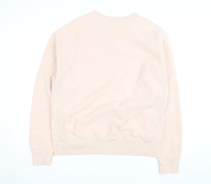 Champion Men's Beige Crew Neck Pullover Sweatshirt Medium
