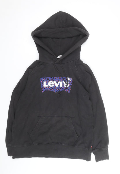 Levi's Men's Black Graphic Pullover Hoodie Medium Regular Fit