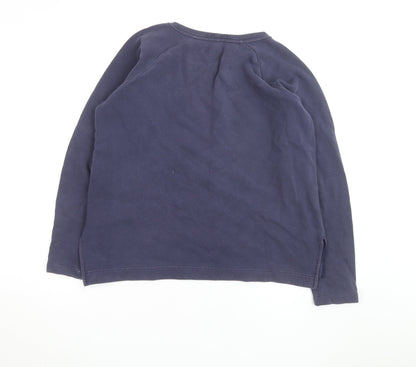 Bench Men Blue Sequin Logo Pullover Sweatshirt M
