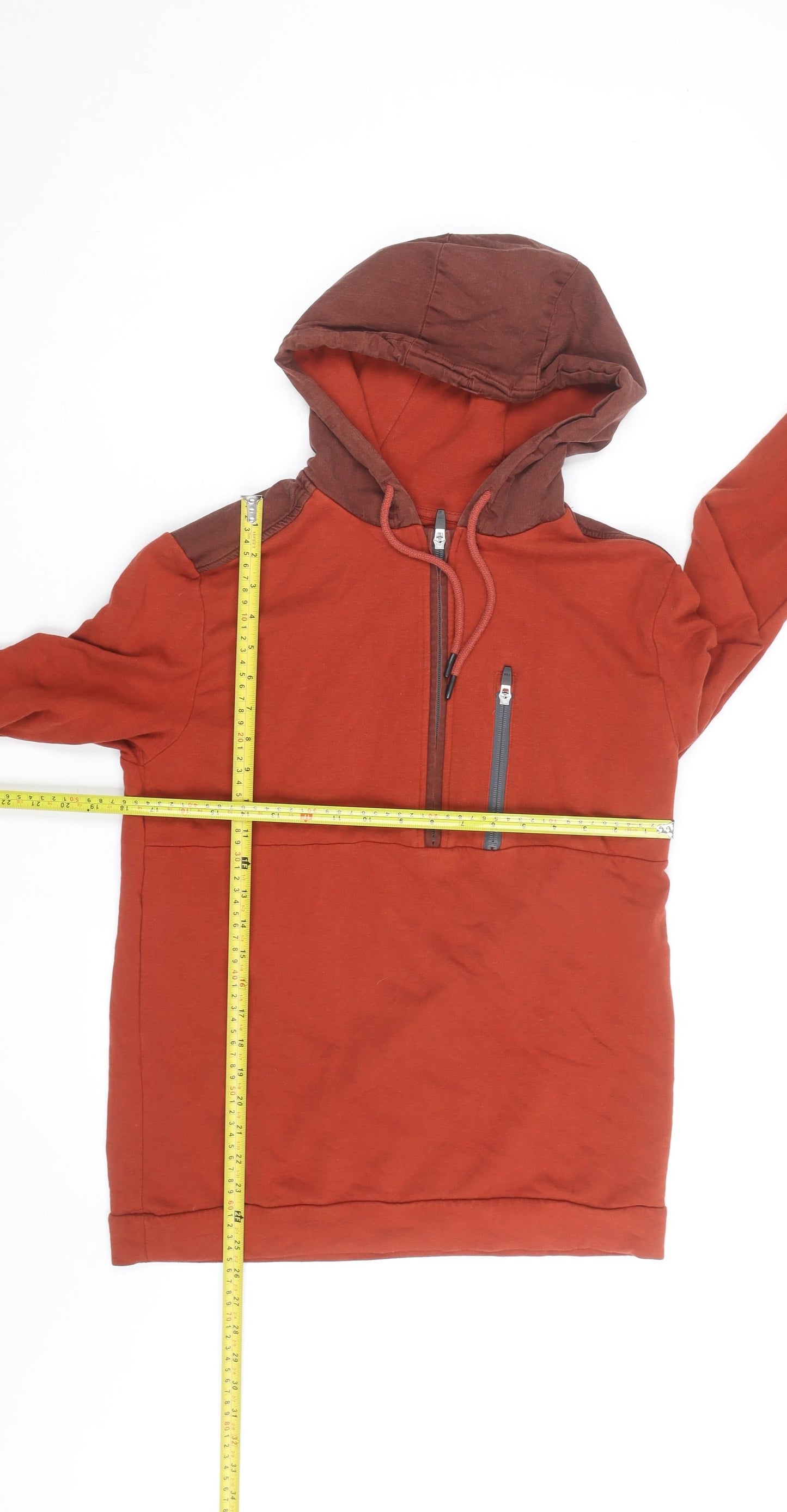 BAM Men’s Brown Half Zip Bamboo Hoodie Size M Regular Fit
