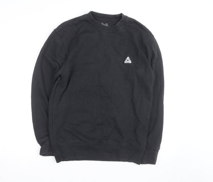 Palace Men’s Black Small Crew Neck Cotton Pullover Sweatshirt