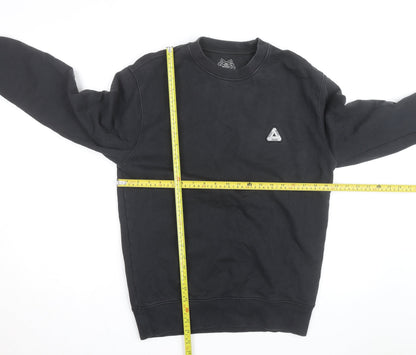 Palace Men’s Black Small Crew Neck Cotton Pullover Sweatshirt