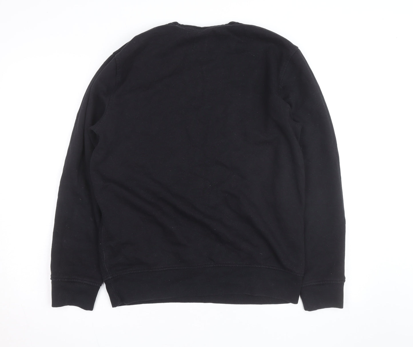 GAP Men’s Black Logo Pullover Sweatshirt Medium Fleece Lined
