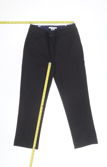 Boden Women Black Chino Trousers Size 12 Cotton Blend